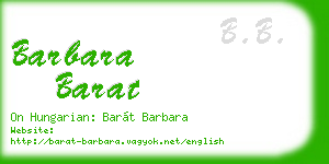 barbara barat business card