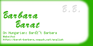 barbara barat business card